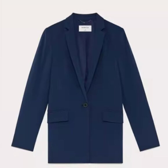 Aritzia Babaton navy oversized long blazer 8 - Picture 1 of 9